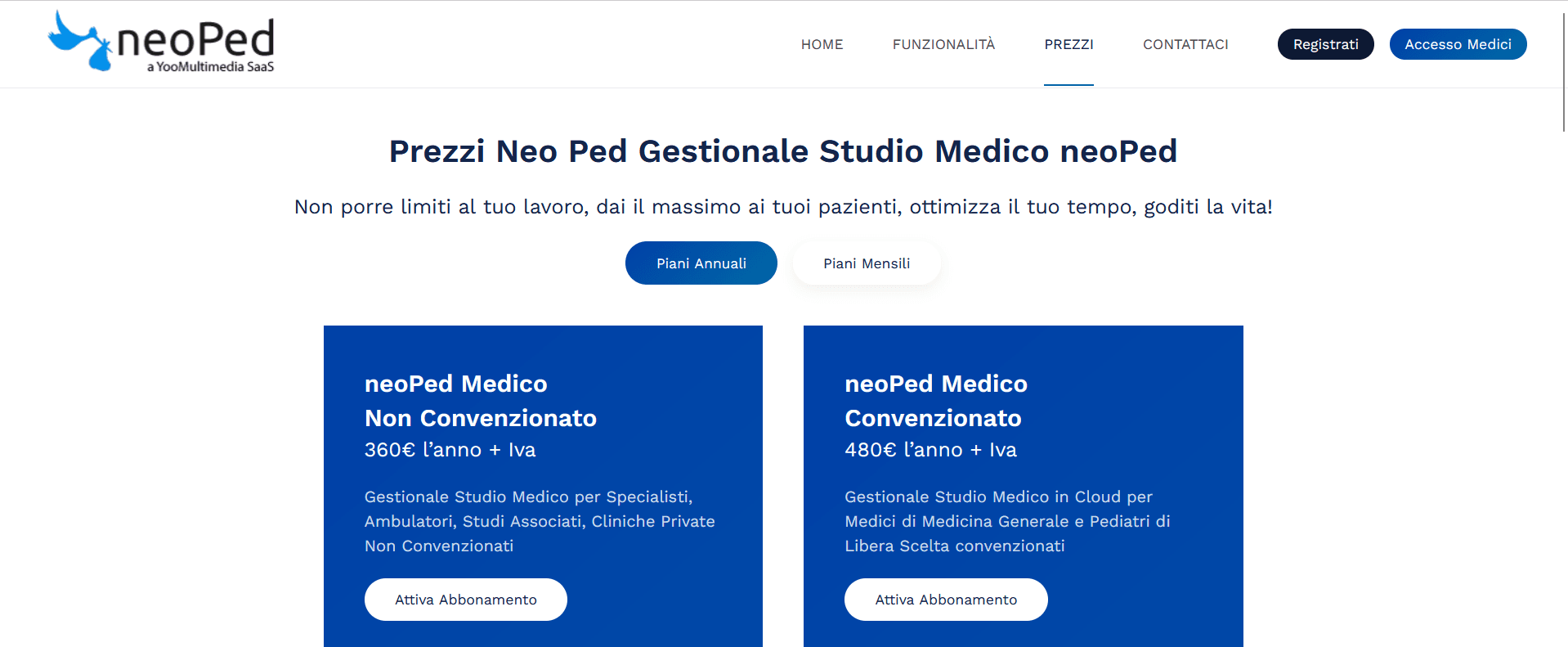 abbonamenti annuali a neoPed