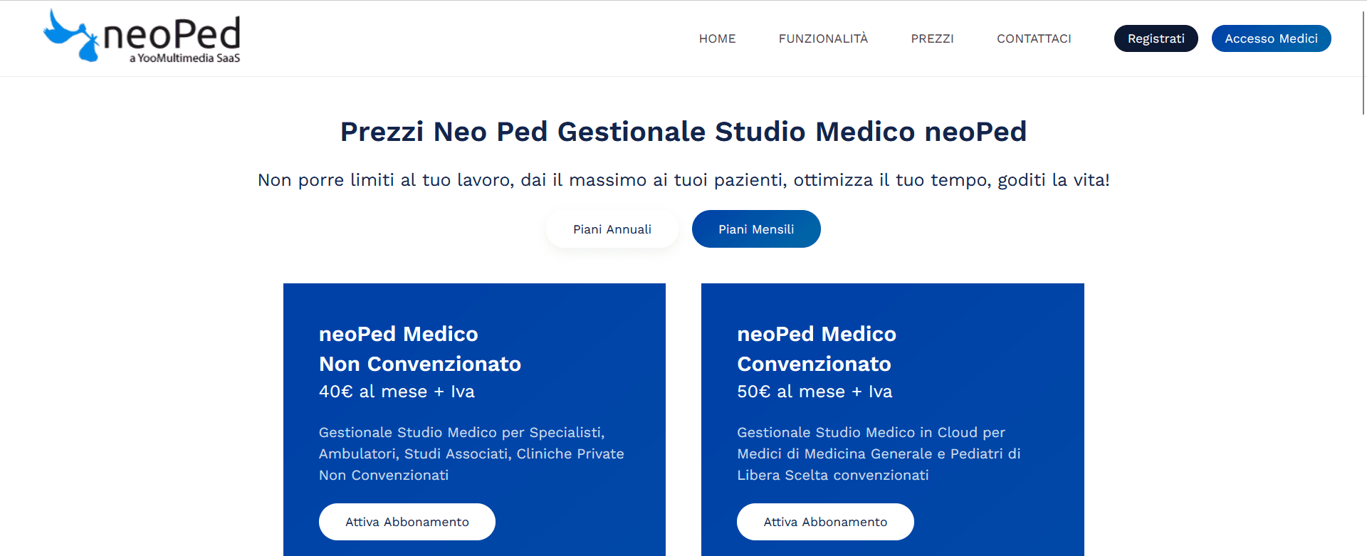 abbonamenti mensili a neoPed